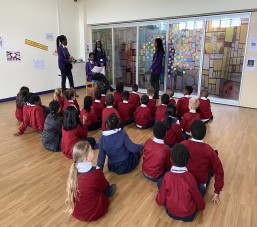 Students at prayer station