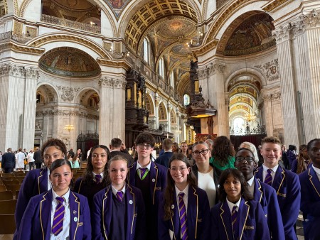 Students in St Paul's Cathedral
