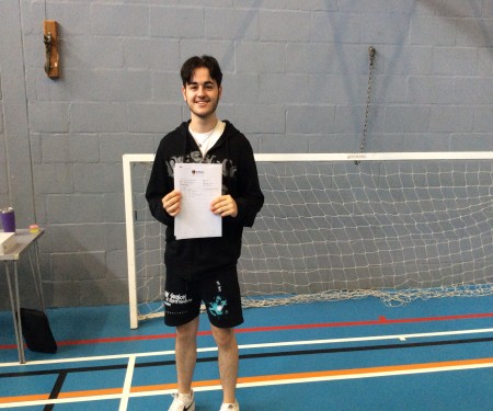 Student with A level results