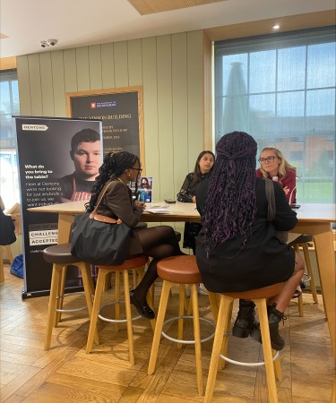 Students talk to law firms