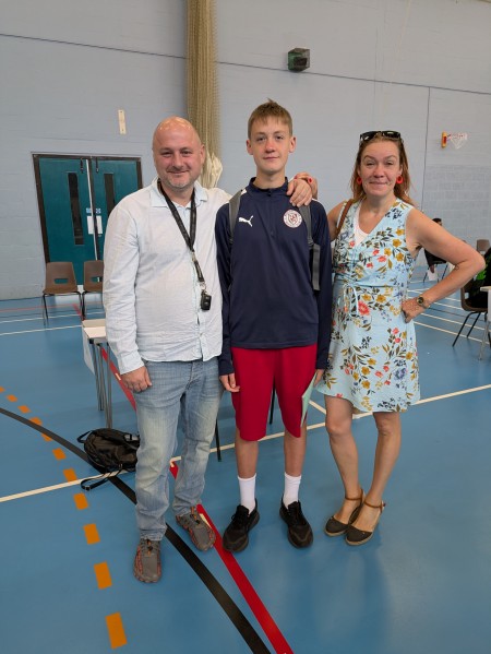 Parents with student