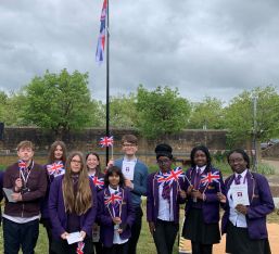 Students Attend VE Day 80 Flag Raising Ceremony